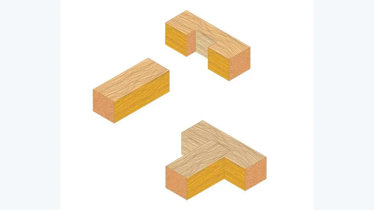 a picture of dado joint, one of type of wood joints
