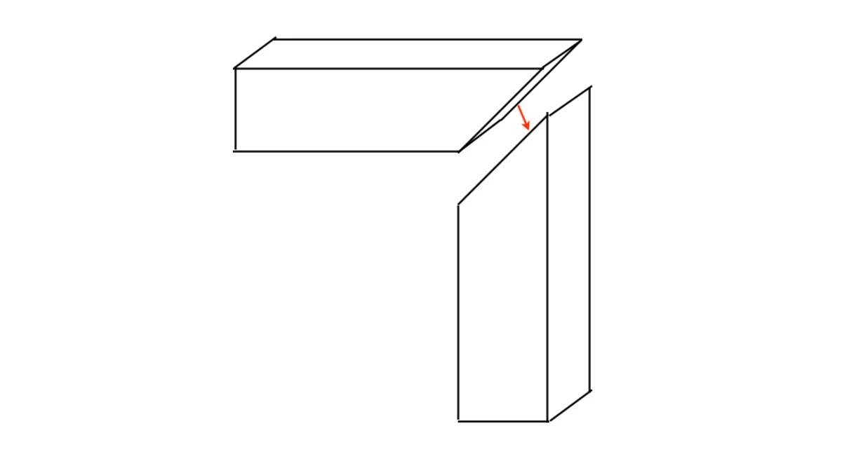 a picture of miter joint, one of type of wood joints