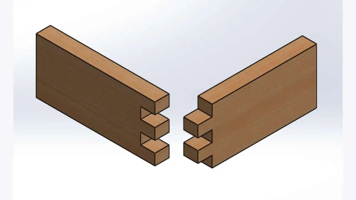 a picture of finger joint, one of type of wood joints