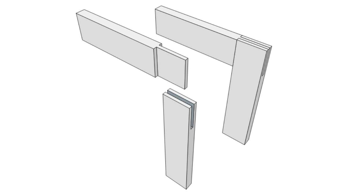 a picture of bridle joint, one of type of wood joints